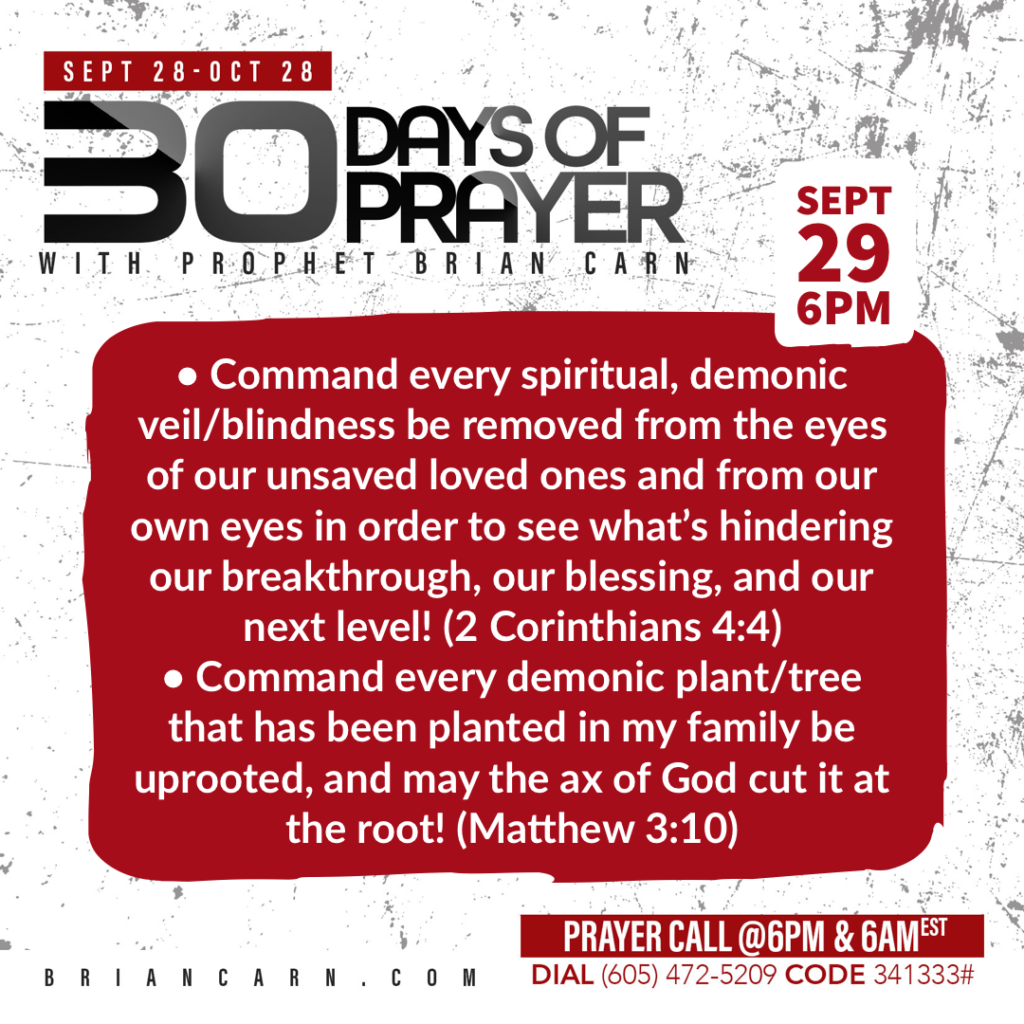 September 29 @6pm | 30 Days of Prayer