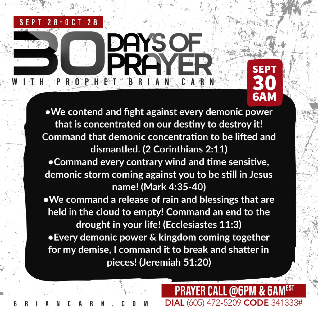 September 30 @6am | 30 Days of Prayer