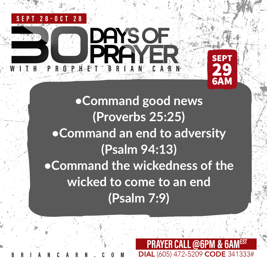 September 29 @6am | 30 Days of Prayer