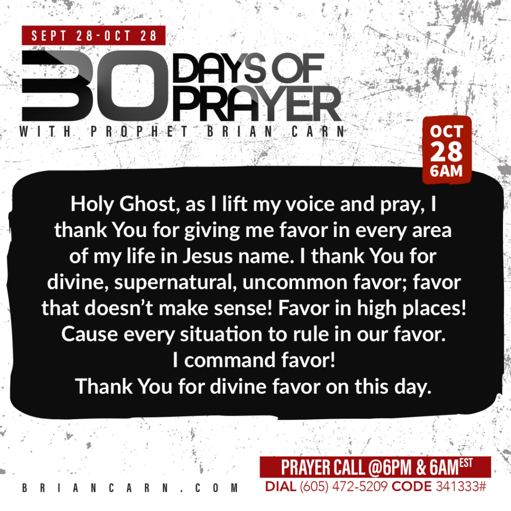 October 28 @6am | 30 Days of Prayer