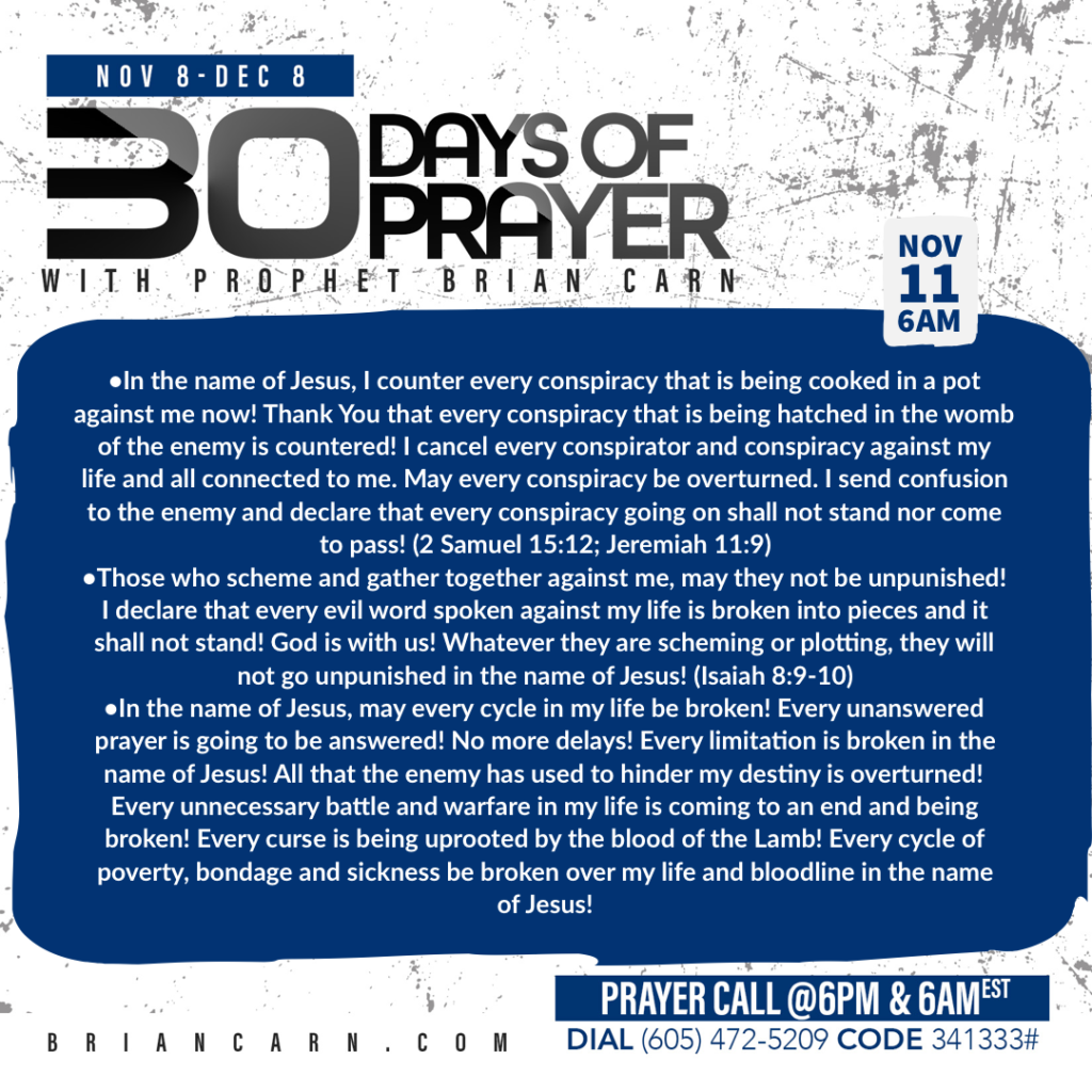 November 11 @6am | 30 Days of Prayer