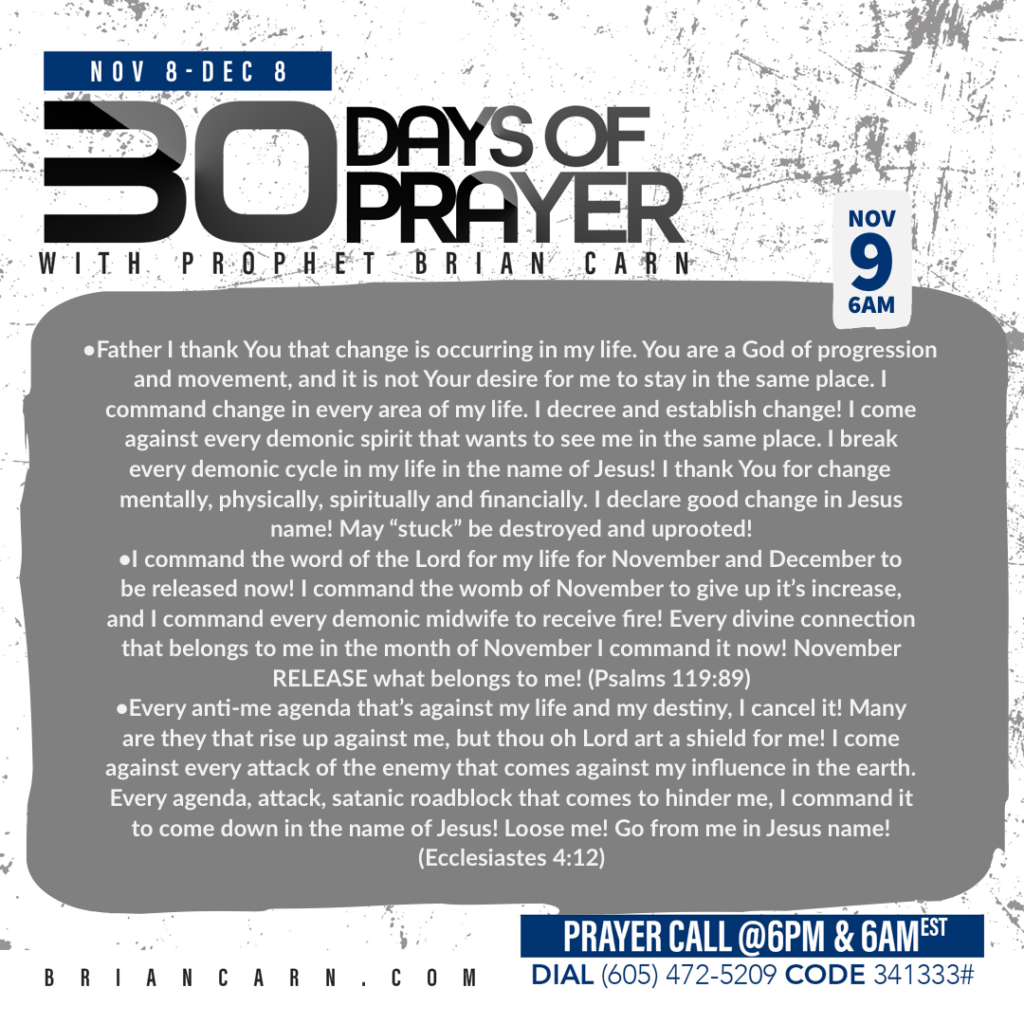November 9 @6am | 30 Days of Prayer