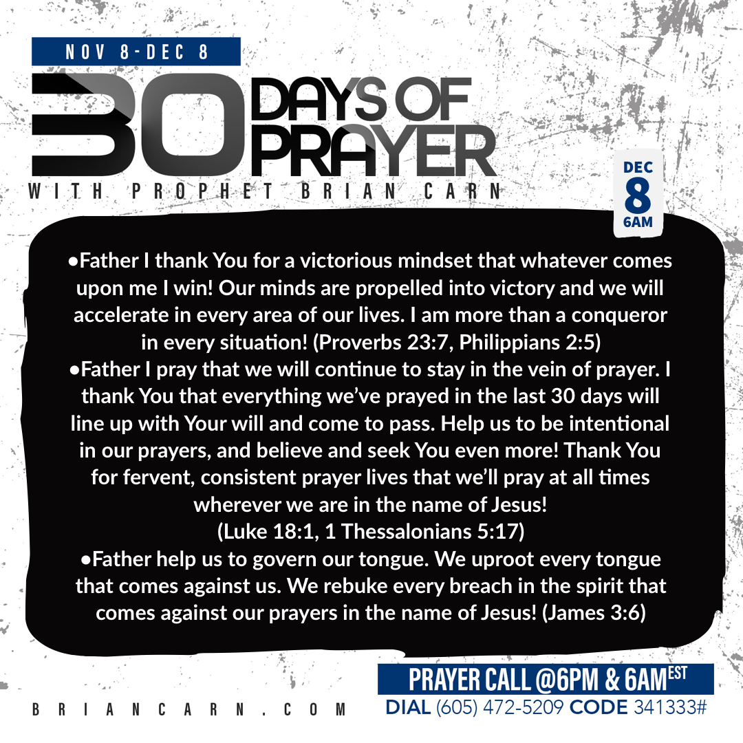 December 8 @6am | 30 Days of Prayer