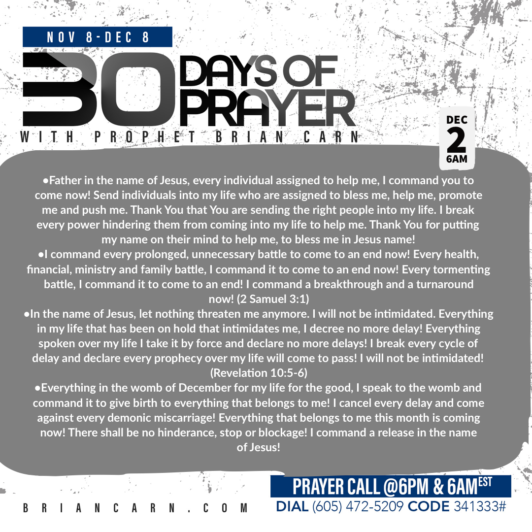 December 2 @6am | 30 Days of Prayer