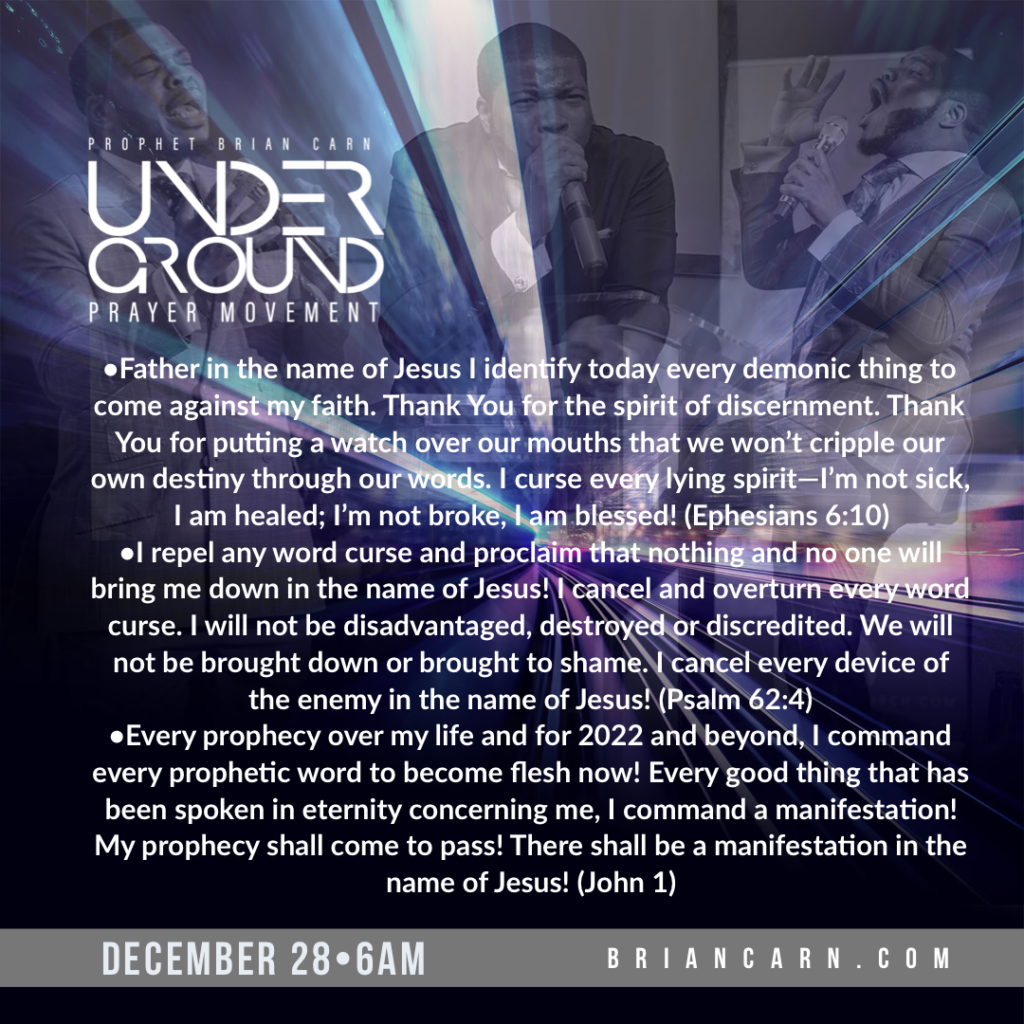 December 28 @6am | Underground Prayer Movement