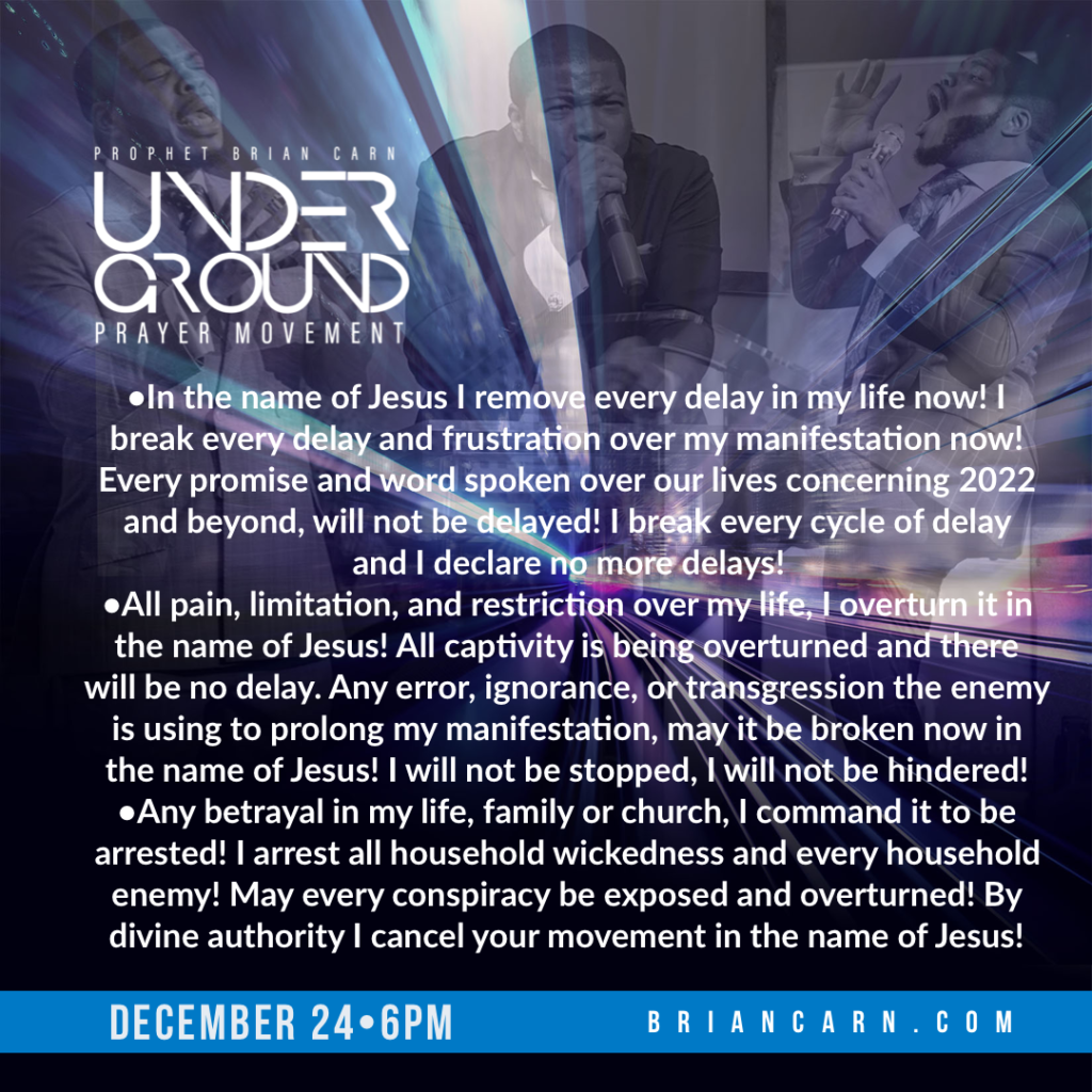 December 24 @6pm | Underground Prayer Movement