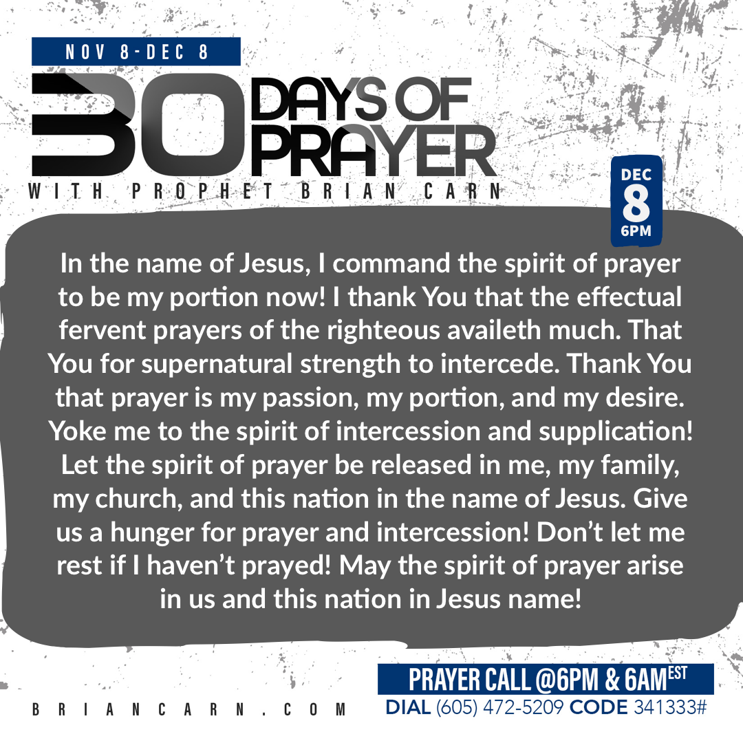 December 8 @6pm | 30 Days of Prayer