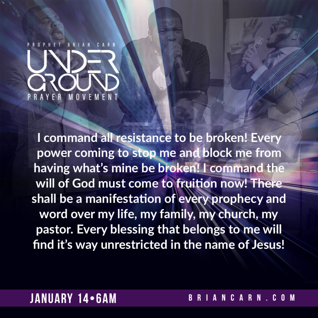 January 14 @6am | Underground Prayer Movement