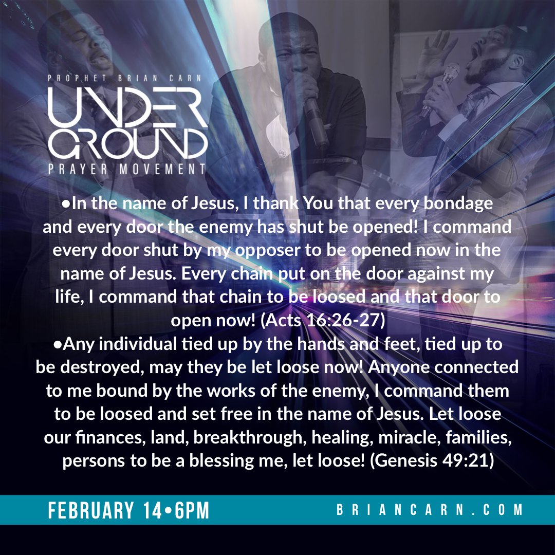 February 14 @6pm | Underground Prayer Movement