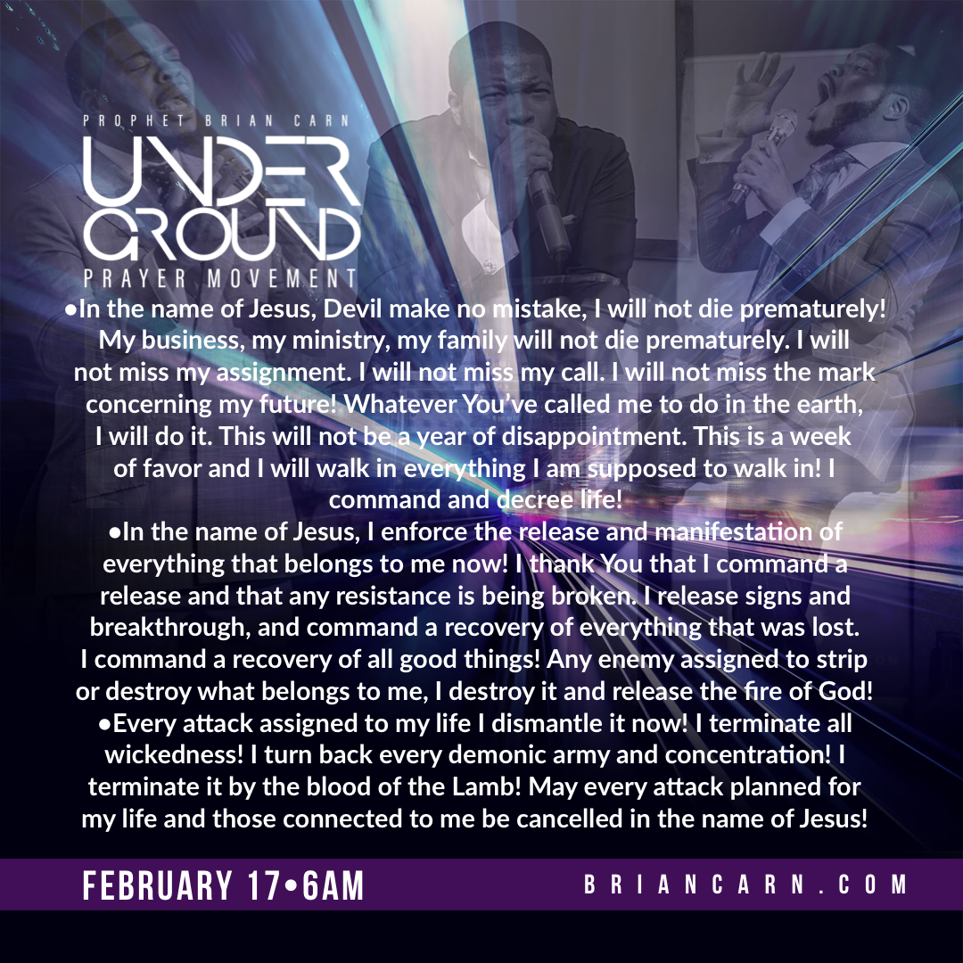 February 17 @6am | Underground Prayer Movement