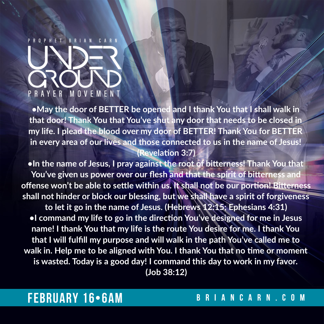 February 16 @6am | Underground Prayer Movement