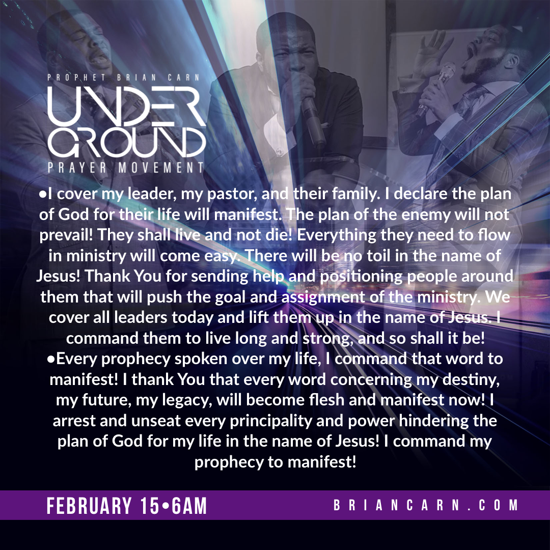 February 15 @6am | Underground Prayer Movement