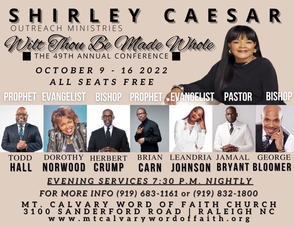 Pastor Shirley Caesar 49th Annual Conference (Raleigh, NC) Brian Carn