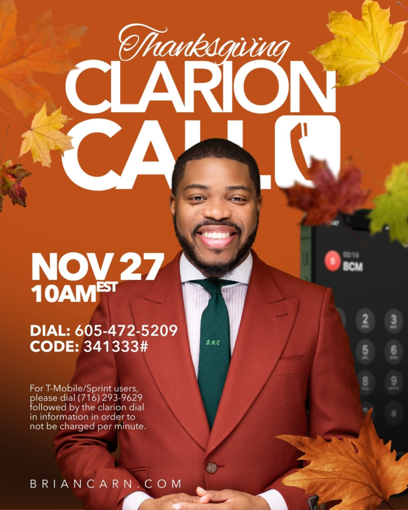 Thanksgiving Clarion Call with Prophet Brian Carn – November 27, 2025